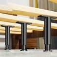 thumbnail image 4 of BEMS-Patas de cama ajustables, muebles de metal, 2 piezas (negro, 15-25 cm), 4 of 5