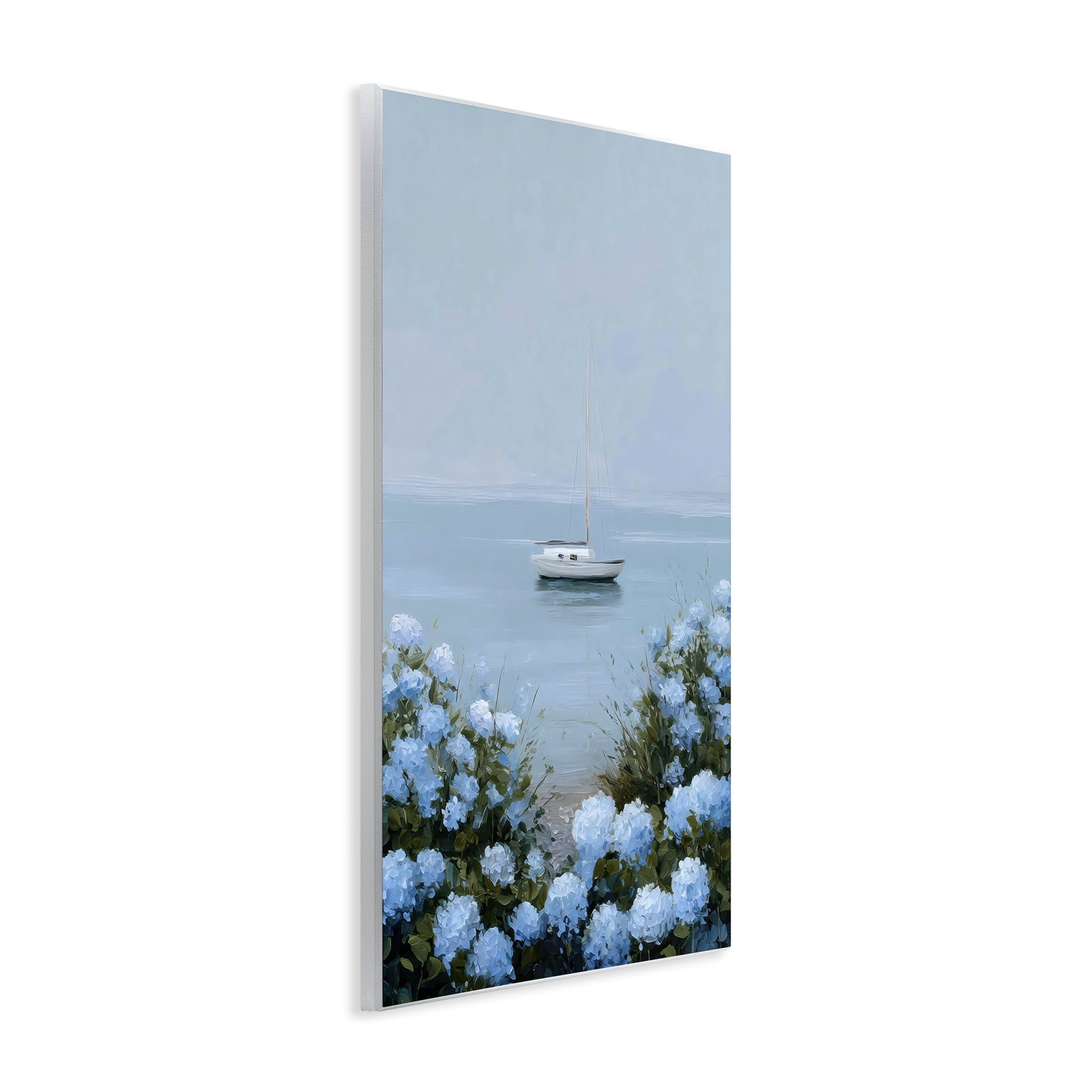 Stupell Industries Yacht in Floral Bay Wall Plaque Art, design by Petal Prints Design