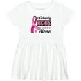 thumbnail image 3 of Inktastic Breast Cancer Awareness Nobody Fights Alone Pink Ribbon Girls Baby Dress, 3 of 5