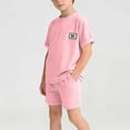 thumbnail image 3 of Ultrave Boys Athletic Summer Outfits Short Sleeve Casual Top and Comfy Shorts 2 Piece Set for 1-12Y, 3 of 8