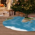 thumbnail image 6 of Sikiie Earth View World Map 30-48 inches {designName} Print Christmas Tree Skirt Snowman Xmas Tree Skirt with Edge Christmas Decorations for Holiday Party36", 6 of 7