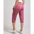 thumbnail image 5 of Real Essentials 3 Pack: Women's Capri Open Bottom Sweatpants - Casual Lounge Athletic Workout Yoga Pants with Pockets (Plus), 5 of 8