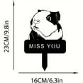 thumbnail image 2 of HELLOYOUNG 9.8- Inch MISS YOU" Guinea Pig Memorial Garden Stake Rustic Metal Sympathy Marker with Adorable Face Pet Memorial Marker, 2 of 29
