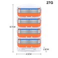 thumbnail image 3 of 16 Uds. Accesorios Afeitadora Seguridad Repuesto para Duradera Con Cuchilla 5 Capas Hombres, 3 of 8