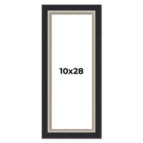 10x28 Frame Black Real Wood Picture Frame Width 2.25 Inches | Interior Frame Depth 0.5 Inches |