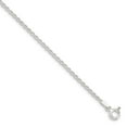 thumbnail image 4 of Sterling Silver 1.8mm Solid Rope Chain Bracelet Size 8, 4 of 6
