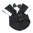thumbnail image 3 of Ropa para perros Elegante traje para perros Pajarita para cumpleaños de mascotas Decoración de año nuevo Negro-l Zulema Esmoquin de la boda del perro del gato, 3 of 8