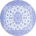thumbnail image 1 of Ahgly Company Machine Washable Indoor Round Persian Blue Traditional Area Rugs, 3' Round, 1 of 4