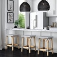 thumbnail image 2 of Butler Specialty Company Riviera Square 24"H  Rattan Counter Stool - White/Black, 2 of 6