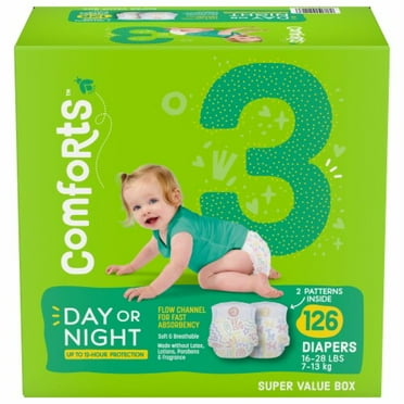 Comforts Baby Diapers Size 3 (16-28 lbs) 126 count