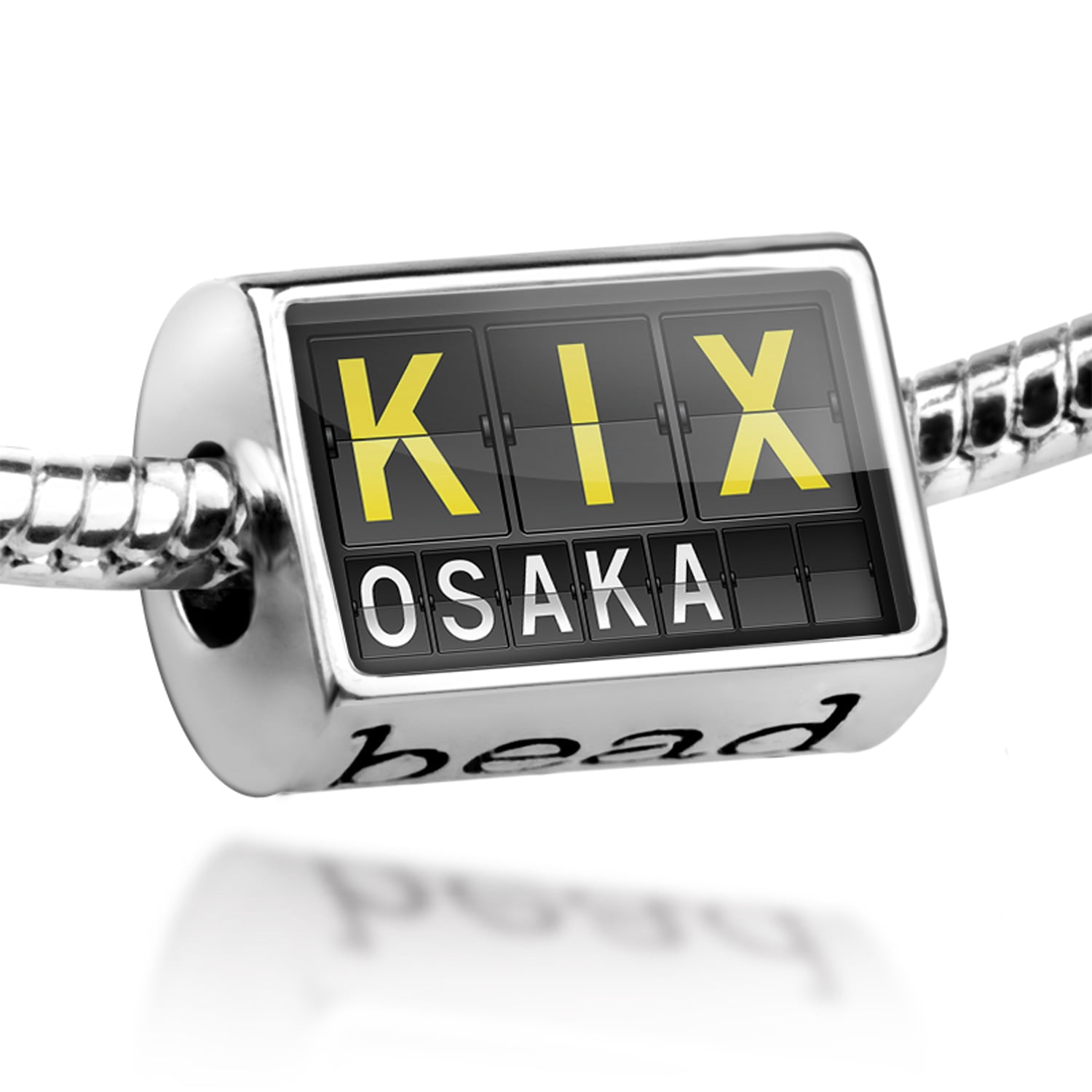 Bead KIX Airport Code For Osaka Charm Fits All European Bracelets bead-kix-airport-code-for-osaka-charm-fits-all-european-bracelets