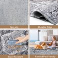 thumbnail image 3 of Machine Washable Persian Indoor Area Rugs Vintage Distressed Thin Rug Non Slip Carpet for Living Room Kitchen Dining Room (5x7, Gray), 3 of 8