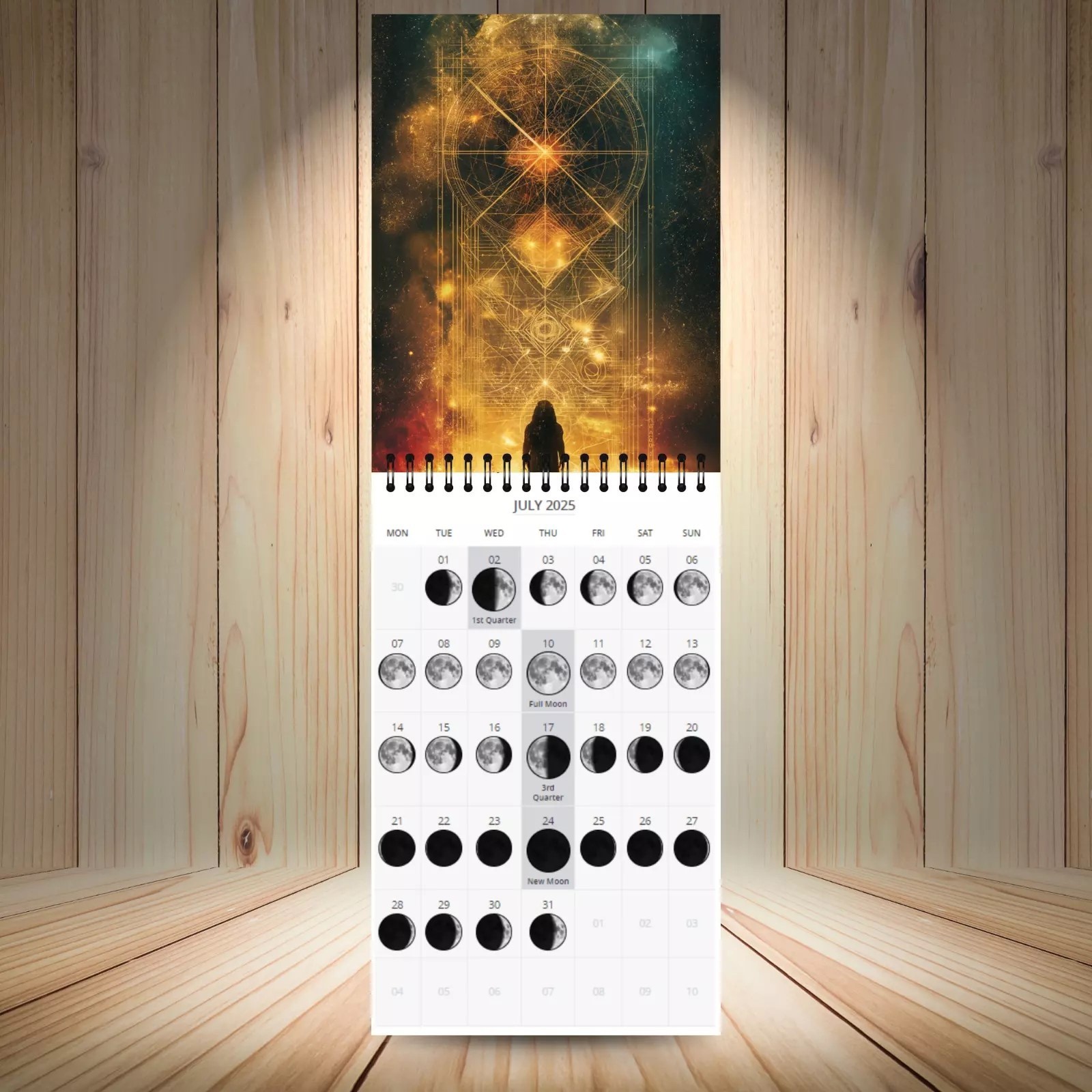 Chziua Calendar 2025 Moon Phases Calendar 12 Month Calendar L.unar