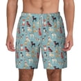 thumbnail image 3 of Uemuo Animal Dog Pattern Mens Swim Trunks Quick Dry Board Shorts with Mesh Lining, Stretch Beach Shorts Quick Dry No-Chafing Board Shorts-3X-Large, 3 of 9