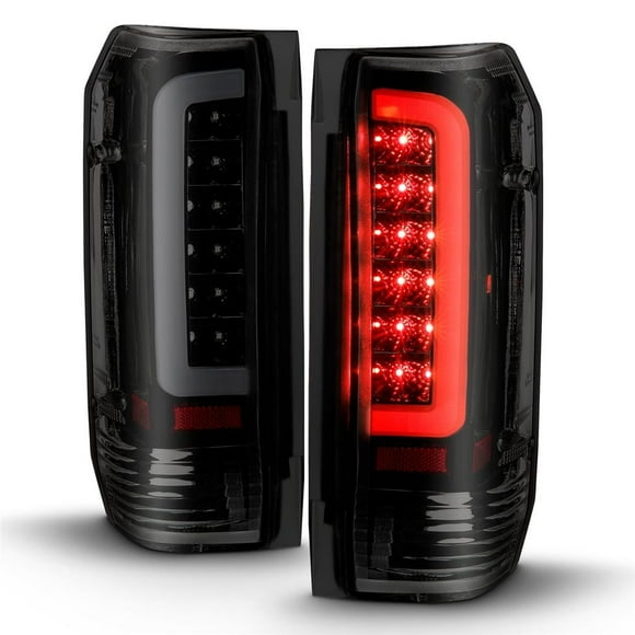 ANZO USA Tail Light Assembly 311351 LED; Smoke Lens; Black Housing; Brake/Turn Signal Light/Running Light; White Bulbs; Set Of 2