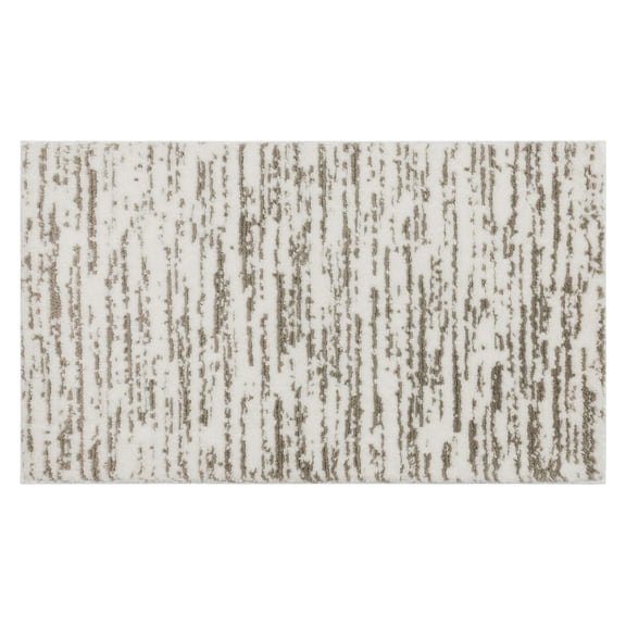 Mohawk Nimbus Bath Mat Soft Absorbent Quick Dry Machine Washable Non-Slip Bathroom Mat, Flint/White, 24" x 40"