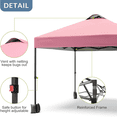 thumbnail image 2 of Danolapsi 10x10Ft Pop Up Canopy Tent with 1 Removable Sidewall, Easy Set Up Tent，Instant Outdoor Portable Commercial Canopy with Wheeled Bag and 4 Weight Bags for Patio, Party, Events, Camping, 2 of 8