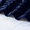 thumbnail image 3 of Exclusivo Mezcla Soft Flannel Fleece Lightweight Throw Blanket(50"x60"), Brushed Chevron Design Fluffy Plush Cozy Blanket for All Seasons, Navy Blue, 3 of 7
