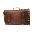thumbnail image 2 of Estuche para transportar vino, caja de presentación, hecho a mano, portátil, rústico, de madera, decorativo, para bar., 2 of 9