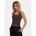 thumbnail image 5 of Women's Double Lined Halter Tank Tops Backless Going Out Tops Casual, 5 of 7
