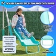thumbnail image 5 of Sportspower Super Saucer Metal Swing Set with 2 Swings, Saucer Swing, & 5' Double Wall Slide with Lifetime Warranty, 5 of 9