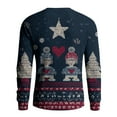 thumbnail image 5 of Men's Ugly Christmas Funny Graphic Unisex Sweatshirt Soft Knitted Crew Neck Sweaters Long Sleeve Christmas Pattern Sweatshirt Funny Snowflake Santa Xmas Claus Soft Xmas Pullover Tops,Blue 4XL, 5 of 6