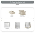 thumbnail image 6 of Regency Heights Queen Size Comforter Set, 7-Piece Reversible Bed in a Bag with Sheets, Neutral, 6 of 13