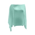 thumbnail image 5 of CAIVO Women Blouses Dressy Casual Off Shoulder For Lightweight Loose Fit Chiffon Batwing Sleeve Tops In Solid Color Stylish Shirts, 5 of 5
