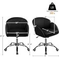 thumbnail image 2 of OWNEN Cute Petal Desk Chair Home Office Chair Swivel Leather Desk Chair Makeup Vanity Chair with Armrests for Bedroom Modern Computer Rolling Chair for Women Black,Faux Leather, 2 of 9