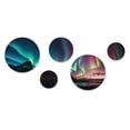 thumbnail image 2 of Designart "Northern Lights Reflected On The Water III" Landscape Mountains Metal Wall Art Set of 5 Piece, 2 of 5