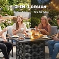 thumbnail image 4 of Outsunny Propane Fire Pit Table, Gas Fire Pit with Explosion-Proof Net, 4 of 10