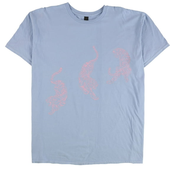 Anvil Mens Tigers Graphic T-Shirt, Blue, XX-Large