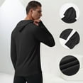 thumbnail image 5 of Chbgutlmr Athletic Tops for Men Hoodies Long Sleeve Thumb Hole Workout Outdoor Active Pullover Tops Fall, 5 of 9