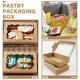 thumbnail image 4 of 20 cajas de papel kraft para pasteles con ventana para exhibir postres, galletas, pasteles y repostería., 4 of 7