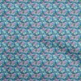 thumbnail image 1 of oneOone Viscose Chiffon Medium Blue Fabric Abstract Quilting Supplies Print Sewing Fabric By The Yard 42 Inch Wide, 1 of 5