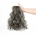 thumbnail image 5 of Qlenkay Clip in Hair Extensions Synthetic Hair 7 pcs Double Weft Long Wavy Straight Hair Extension for Women, 5 of 8