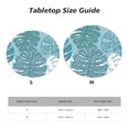 thumbnail image 7 of YFYANG Round Fitted Table Cloth, Waterproof Abstract Leaf Texture Pattern Polyester Table Cover, Indoor Outdoor Decorative Tablecloths with Elastic Edge, 7 of 7
