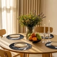 thumbnail image 3 of Round Placemats Abstract White Bear Painting 15 inch Set of 4 Table Mats for Dining Table Black Wood Grain Heat Resistant Non-Slip Kitchen & Home Decorative Place Mat Set, 3 of 8
