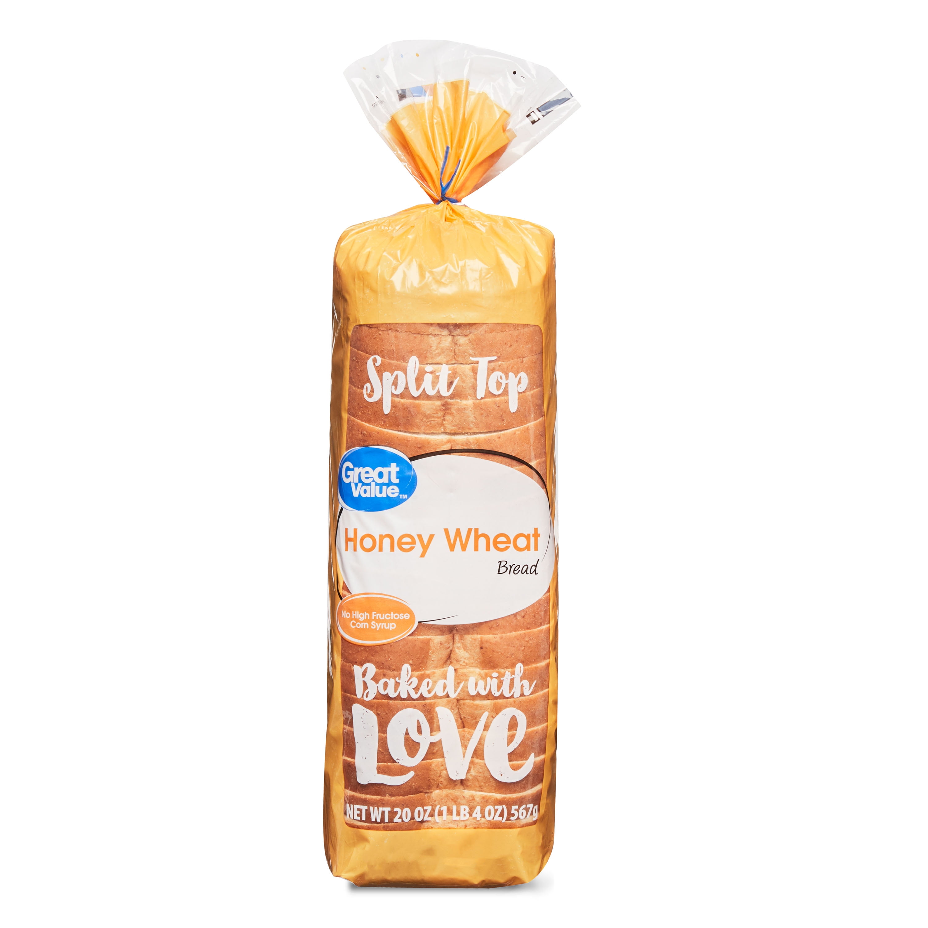 Great Value Honey Wheat Bread, 20 oz