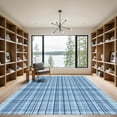 thumbnail image 2 of ODIKA 4'x6' Machine Washable Non-Slip Area Rug, Geometric Light Blue High Traffic Rug, Blue, 1055789, 2 of 7