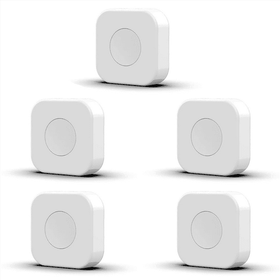 5X Tuya Zigbee Button Smart Scene Switch Intelligent Linkage Wireless Switch Automation Work with Smart Life,5 x ZigBee Devices Button,White