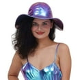thumbnail image 1 of Aocisk Stylish Bucket Hat Outdoor Event Accessory Party Wear Versatile All Season Sun Purple one size, 1 of 4