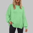 thumbnail image 2 of UAYOTSE Sweaters for Women Oversized Crewneck Long Sleeve Chunky Knit Pullover Sweaters Tops Trendy Fall Outfits(A187-Green,M), 2 of 5