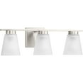 thumbnail image 3 of Tanner Collection Three-Light Brushed Nickel Transitional Vanity Light, 3 of 9