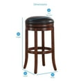 thumbnail image 7 of Bowery Hill Wood Bar Stool Chair in Walnut With Round Seat & Footrest, 7 of 7