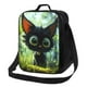 thumbnail image 1 of Fotbe Cute Big-Eyed Black Cat Lonchera Bolsa de Almuerzo para Hombres y Mujeres, Lonchera de Gran Capacidad, Bolsa de Almuerzo Reutilizable, Bolsa Térmica Aislante, 1 of 7
