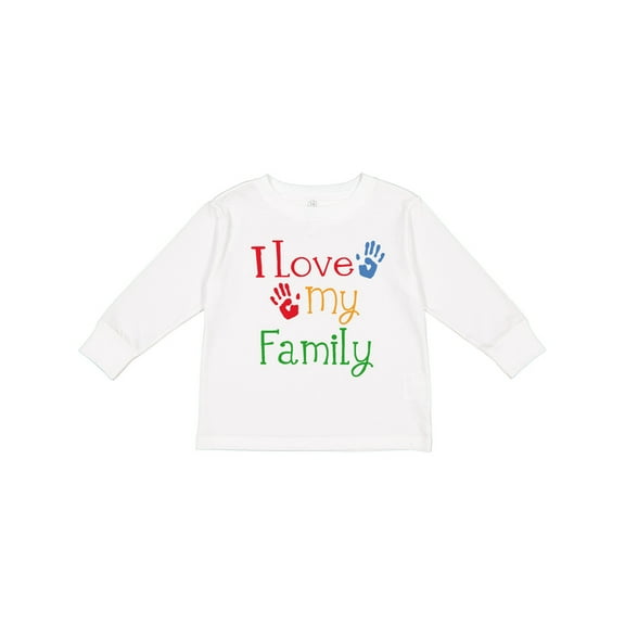 Inktastic I Love My Family Boys or Girls Long Sleeve Toddler T-Shirt