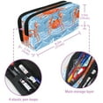 thumbnail image 5 of MUOOUM Pencil Case, Cute Carb Blue Wave Pattern Large Capacity Pencil Pouch Stationery Pen Bag, 5 of 7