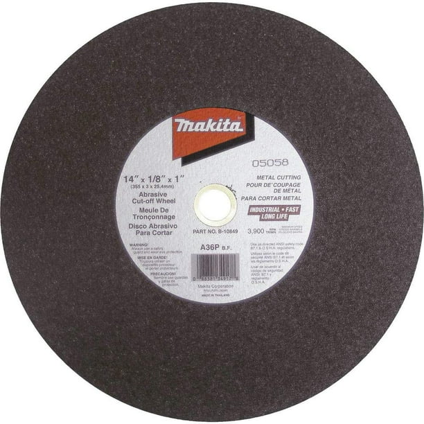 Disco de corte Makita B-10849-25, 14 x 1 x 0,27 cm, 25 unidades