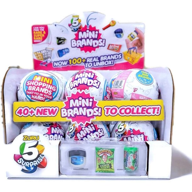 Zuru 5 Surprise Mini Brands Case of 12 Capsule Balls with Food Stickers